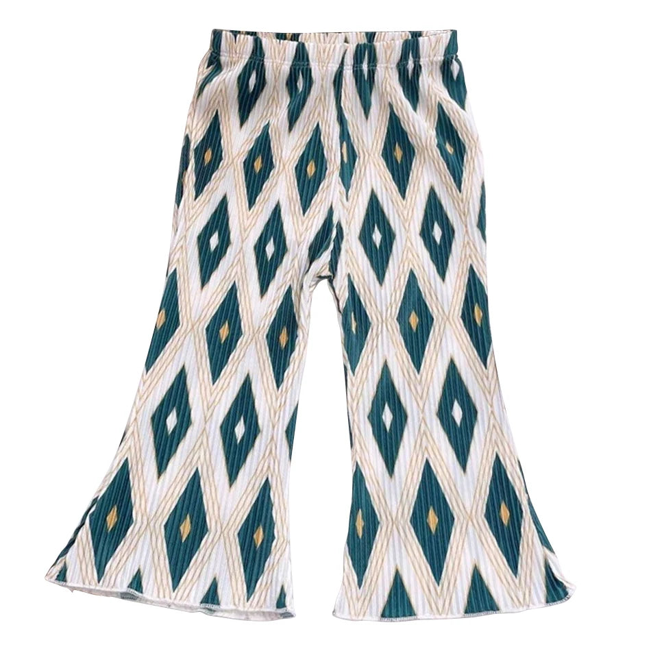 Summer Girls Floral Polka Dot Flared Pants Ice Silk Thin Fashion Outdoor Activities Children Pants Kids Everyday Versatil Pants