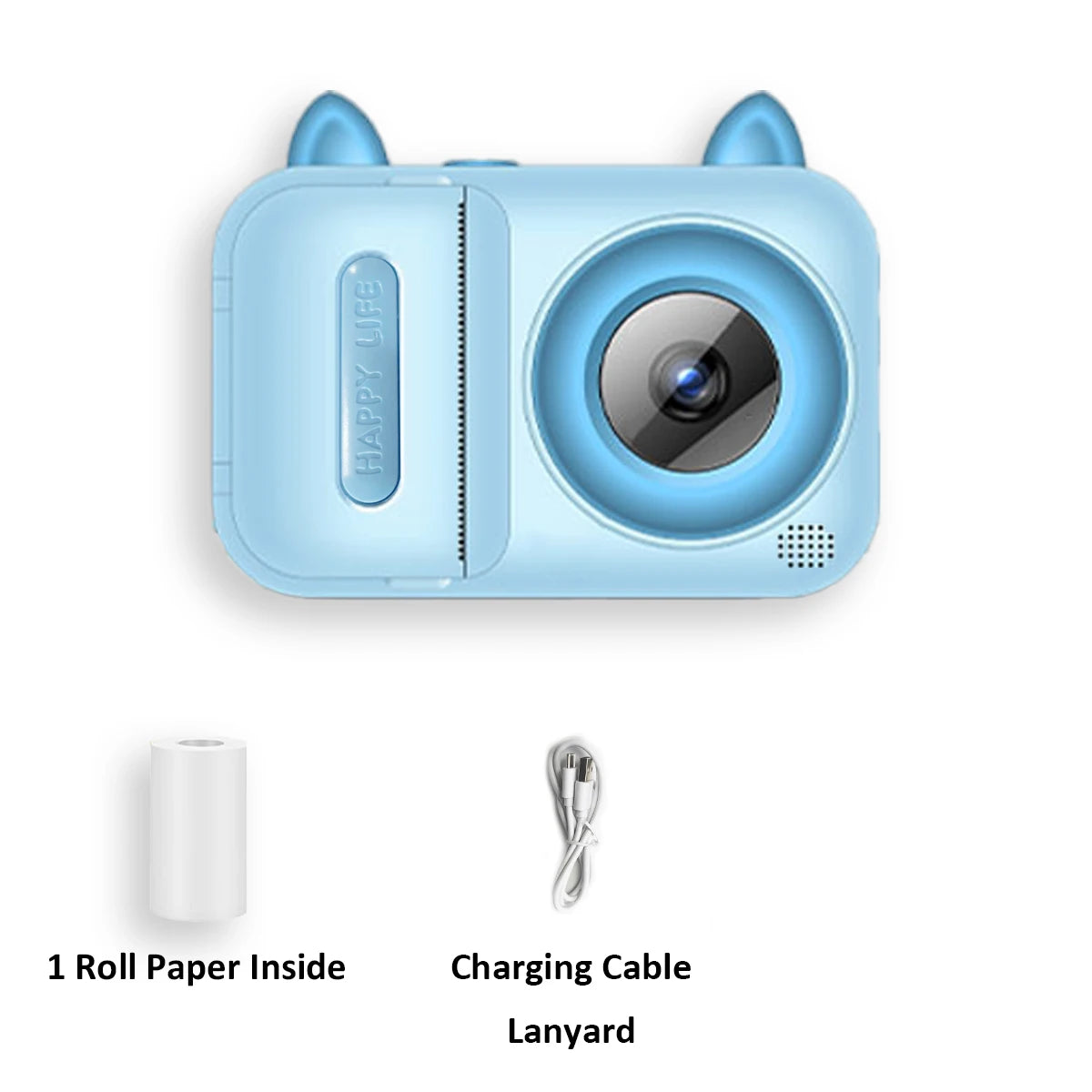 Kids' Camera Set, Instant Print Camera with Printing Function, Print Pictures, Portable Multi-Function Photo Printer Camera