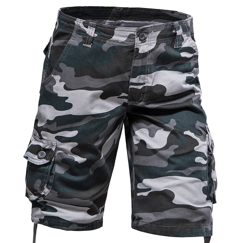 Tactical Cargo Shorts Men Camo Joggers Shorts Casual Outdoor Sports Half Pants Pocket Cotton Breathable Cargo Shorts