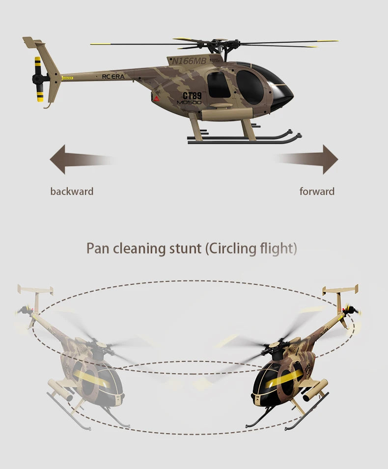 MD500 RC Helicopter 1:28 C189 Brushless Dual-motor Remote Control Model 6-Axis Gyro Aircraft Multifunctional Flying Machine Toy