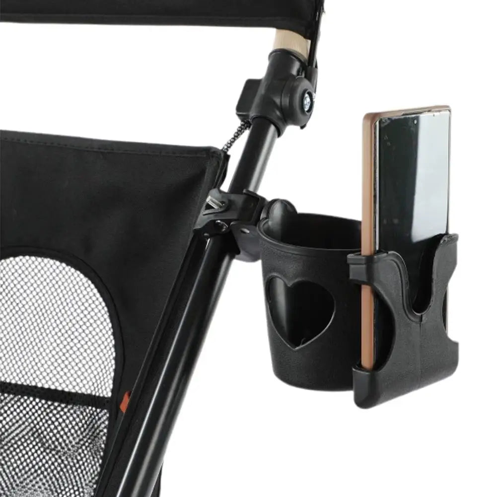 2-in-1 Baby Stroller Cup Holder Phone Holder Multifunctional Universal Infant Bottle Holder Stroller Accessories Cup Holder