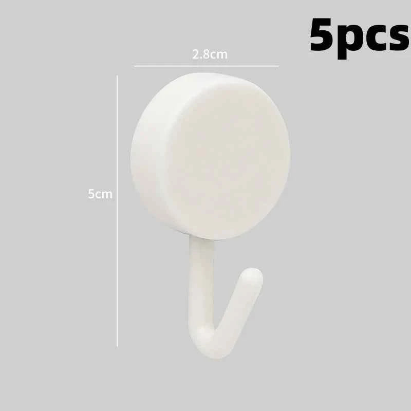 Self Adhesive Wall Hook Strong Without Drilling Coat Bag Bathroom Door Kitchen Towel Hanger Hooks Home Storage Accessories