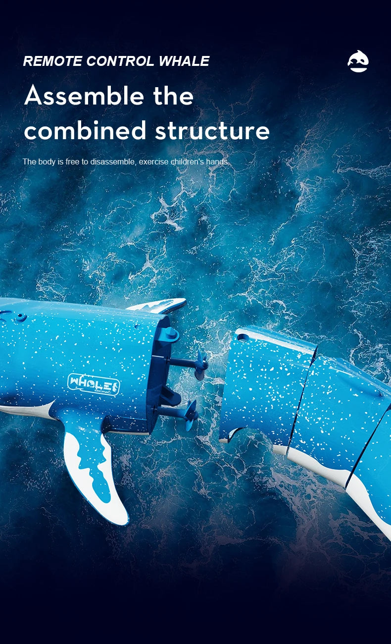 Underwater RC submarine Remote Control Whales shark Submarines Boat toy Ship Diving In Pools Lake Gift water toys for children