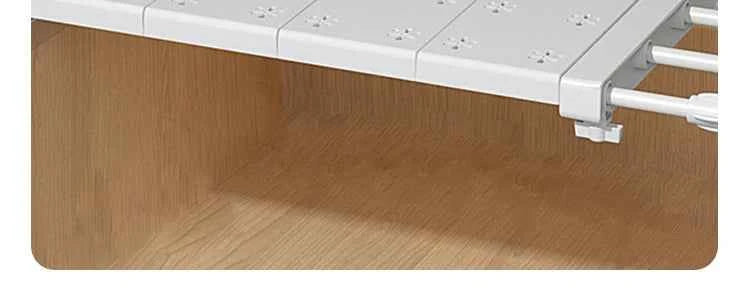 White Expandable Divider Punch-free Retractable Layers Board for Wardrobe Storage Kitchen and Bathroom Shelf Dormitory Dividers