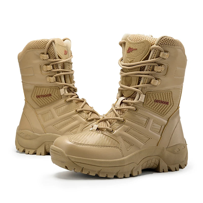 New Winter Men's Boots Outdoor Anti-Slip Men's Desert Boots Comfortable Autumn Men Work Ankle Boots High Top Motorcycle Boots