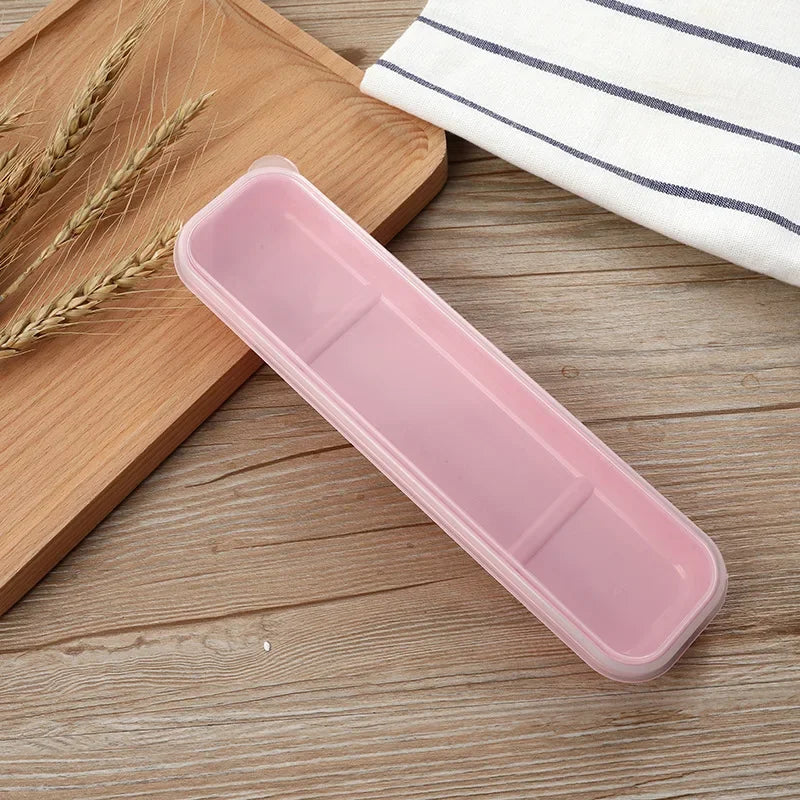 Tableware Box Portable Tableware Box Spoon Fork Storage Box Spoon, Fork, Chopsticks, Straw, Makeup Brush Storage Box