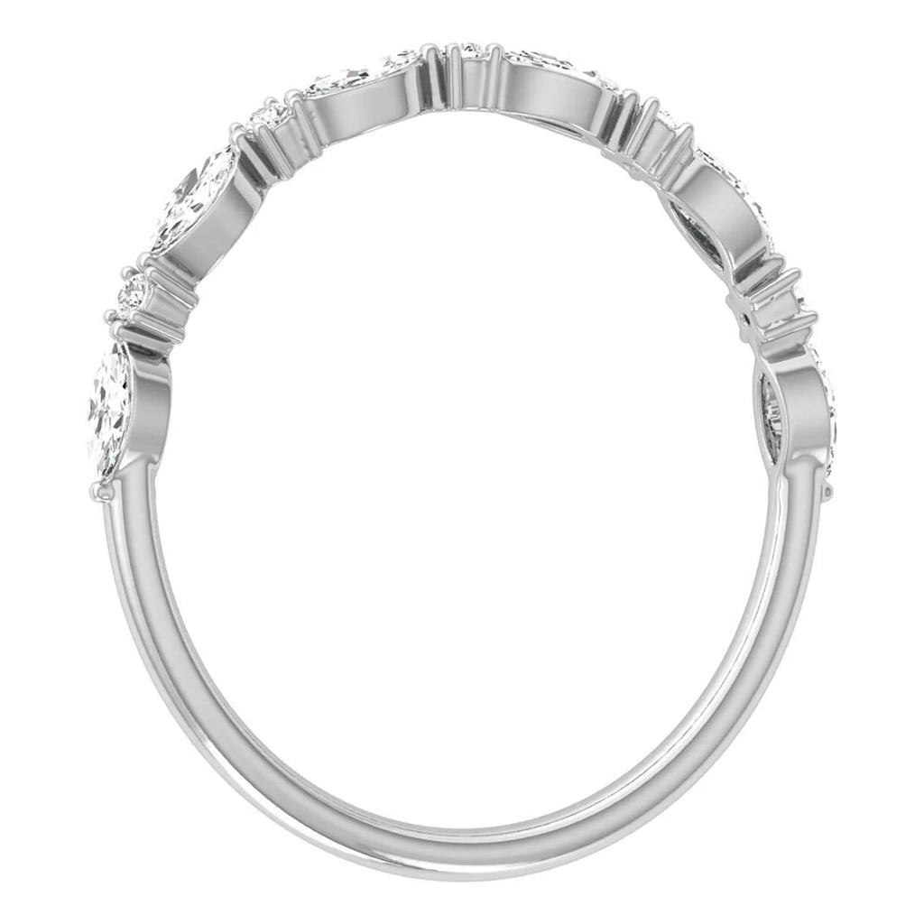 Round & Marquise Cut Lab Made Diamond Solid Gold Half Eternity Band Wholesale Dainty Diamond Jewelry Best Collection 2026