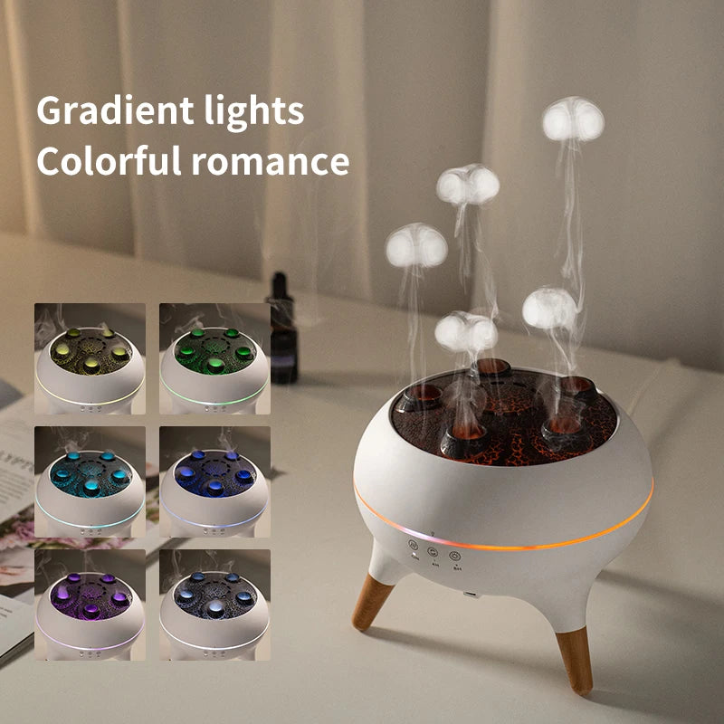 Jellyfish Aroma Humidifier Aromatherapy Diffuser Creative Ultrasonic Essential Oil Diffuser Remote Control Mist Humidifier