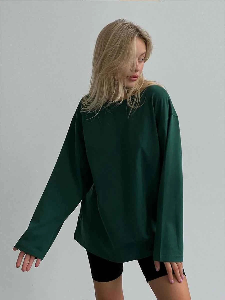 Hirsionsan Basic O-neck 100% Cotton T Shirt Women Loose Oversized Pullover Chic Cusual Tees Female Tops Girl Clothing 11 Colors