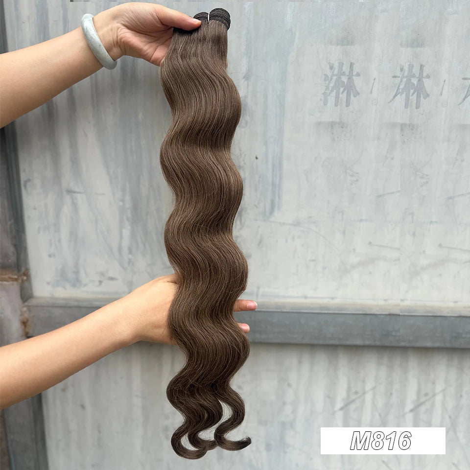 Magicae 30Inches 200G Piano Blonde SP12/16/613 Ombre Brown 6# Body Wave Bundles High Temperature Synthetic Hair Extensions