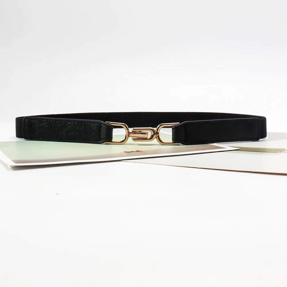Women Skinny Belt for Dresses Ladies Fashion Elastic Belts Waist Band Cinch Waistband