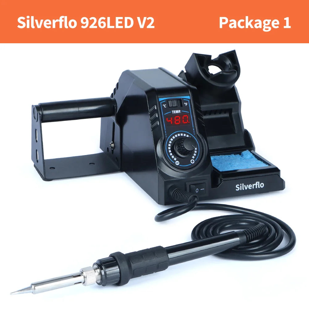 Silverflo 926LED-V Series Soldering Station Thermostatic Soldering Iron Station Welding Rework Station with Sleep Mode