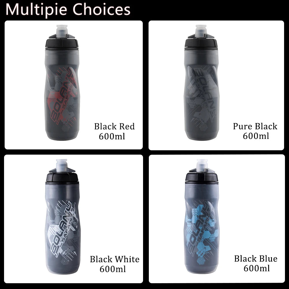 Bolany Bike Water Bottle 600ml Mountain Cycling Water Bottle PP5 Heat-And Ice-protected Bottle Outdoor Sports Cup
