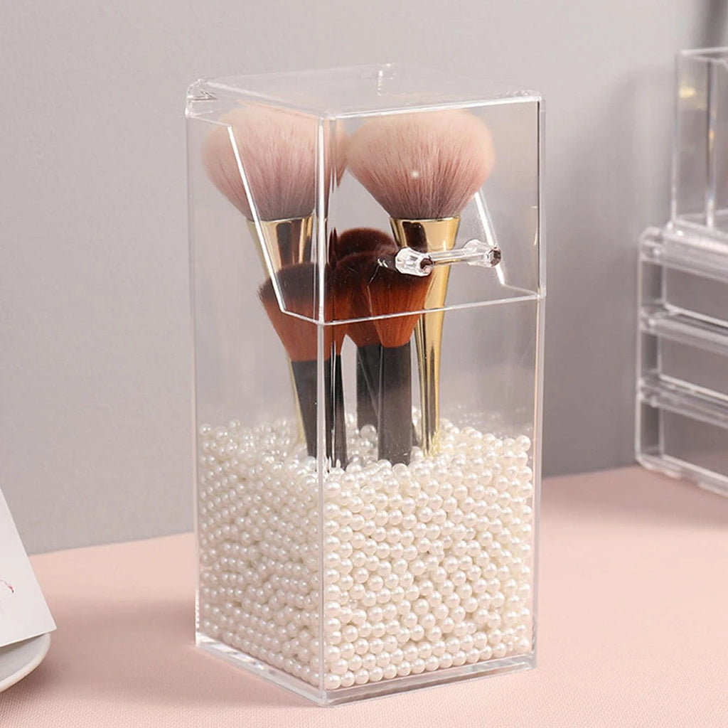 Makeup Brush Storage Box Simple and Transparent Multifunctional Makeup Brush Storage Rack Simple Durable and Practical