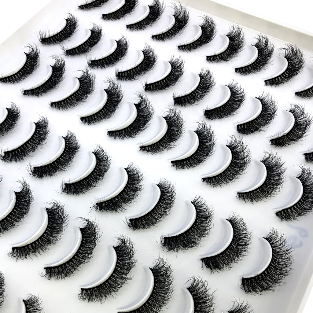 HBZGTLAD 30/40 pairs of natural long 3D artificial mink false eyelashes false eyelashes makeup set mink eyelashes extended eyela