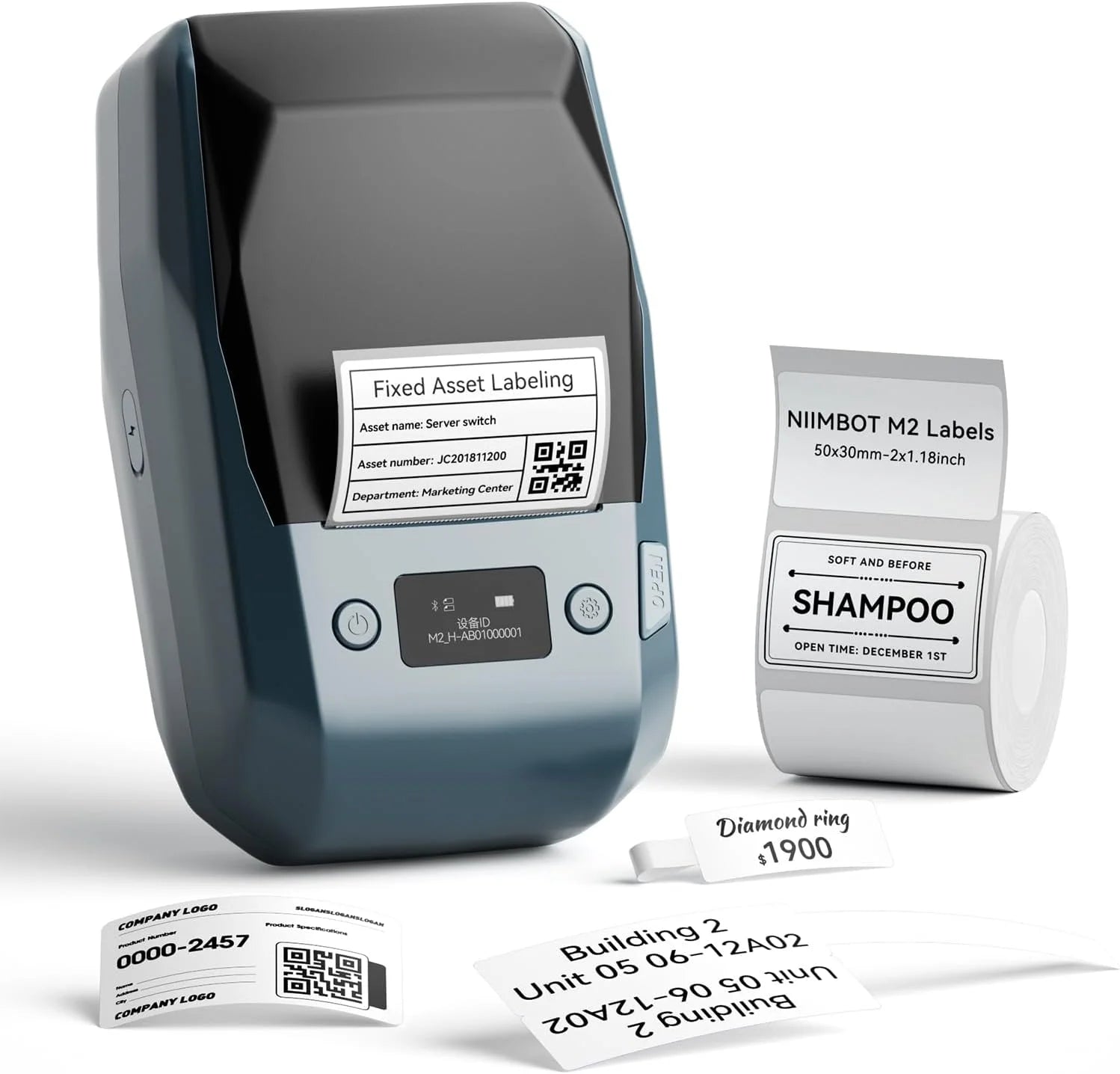 300DPI NIIMBOT M2 Portable Thermal Transfer Label Printer Bluetooth Multi-function Sticker Maker Machine for Office Clothes Tag