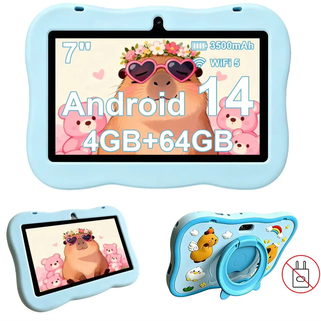 2026 Kids Tablet Android 14 7 Inch Octa Core 4GB RAM 64GB ROM 3500mAh HD Display Tablet Children's Gift