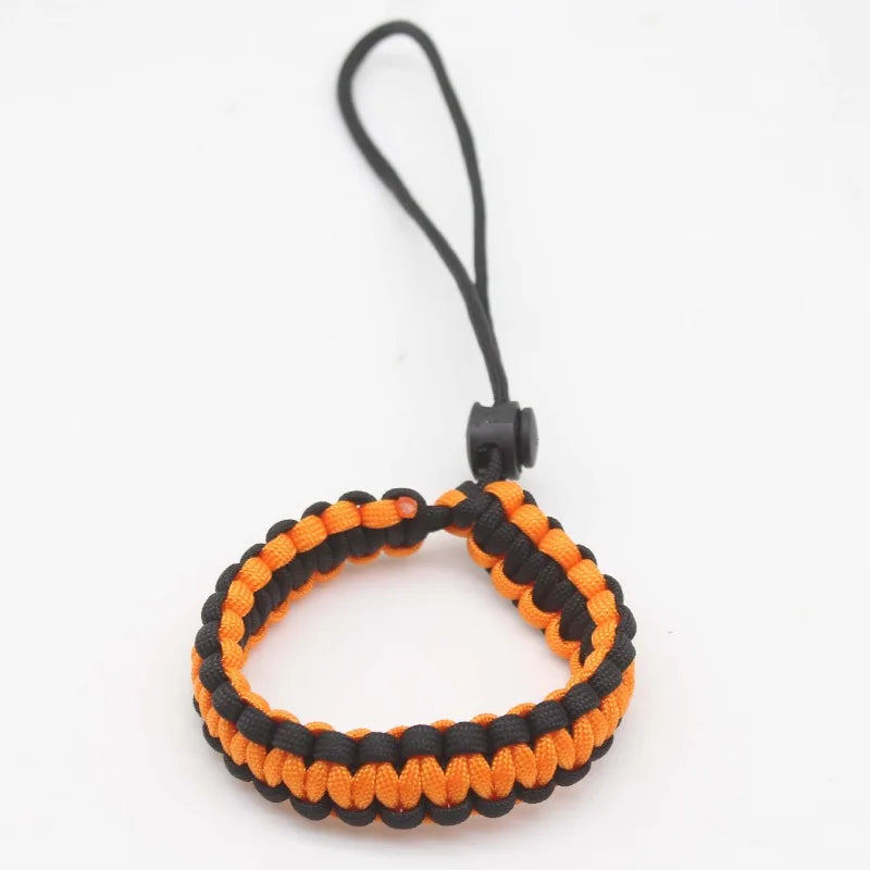 Outdoor Survival Bracelet & Camera Wrist Strap - Paracord Braided Cord Pendant, Universal Wrist-Mounted Braided Paracord