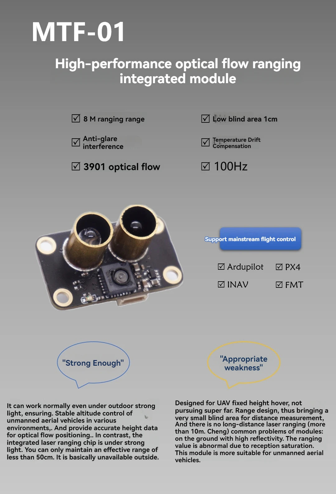 MicoAir  MTF-01 AUTO Optical Flow & Lidar Sensor MTF-01 Compatible AUTO