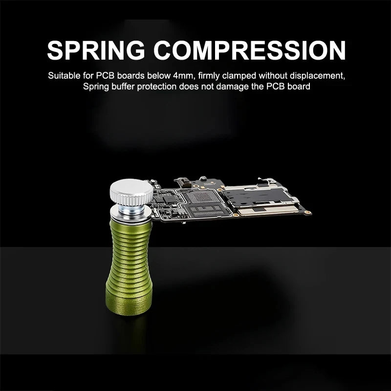 4pcs Upgrade Spring-Loaded Magnetic PCB Holder Bits Set – Strong Magnet, Carbon Pillar Design for Phone Repair & Soldering