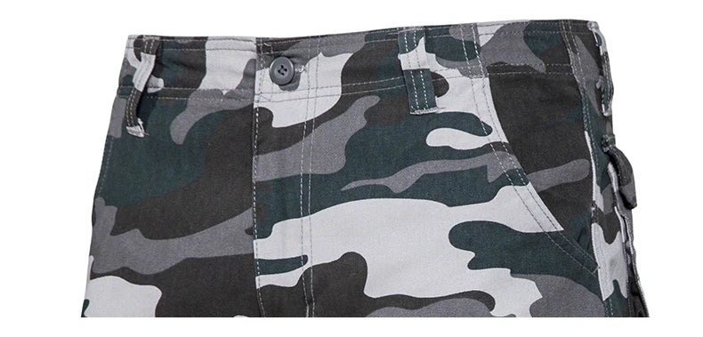 Tactical Cargo Shorts Men Camo Joggers Shorts Casual Outdoor Sports Half Pants Pocket Cotton Breathable Cargo Shorts