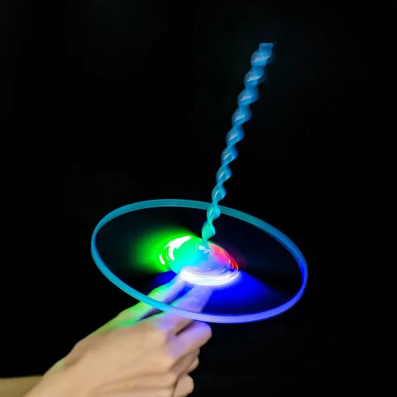 LED Luminous Bamboo Dragonfly Flying Saucers Outdoor Night Shooting Helicopters Flying Toys Kids Birthday Party Props Toy