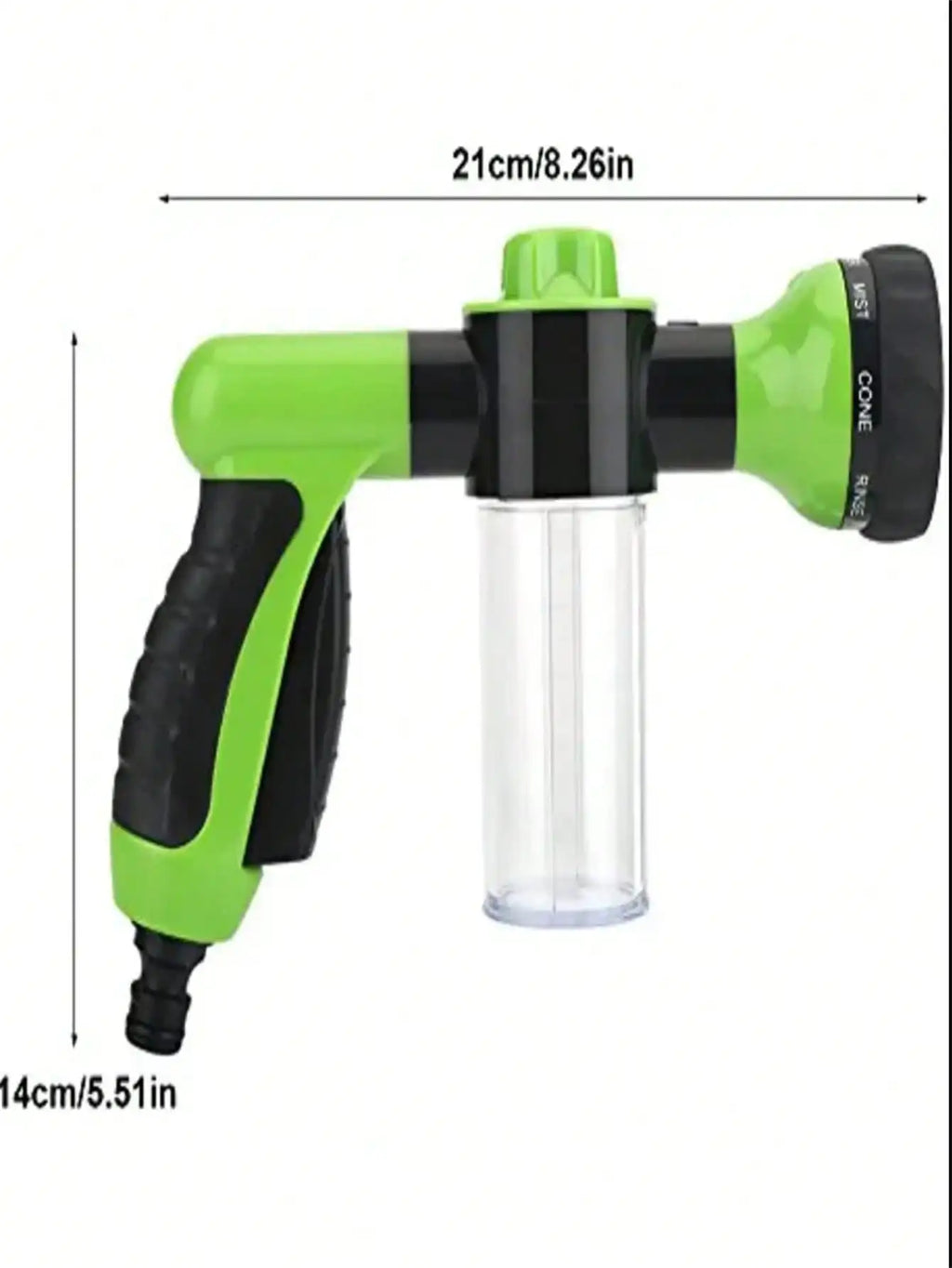 Car Wash Water Gun - Foam Sprayer With Soap Reservoir And Garden Hose Nozzle, High Pressure Cleaner With Maximum Cleaning Power!