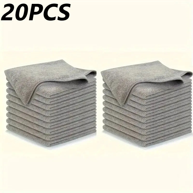 20PCS Color Thick Microfiber Cleaning Cloths for Streak-Free Shine