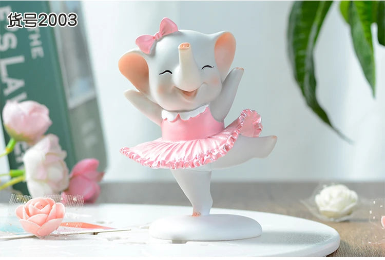 Happy Dancing Elephant Room Decor Home Decorations Cartoon Cute Elephant Ornament Home Decoration Accessories Desk Decoration