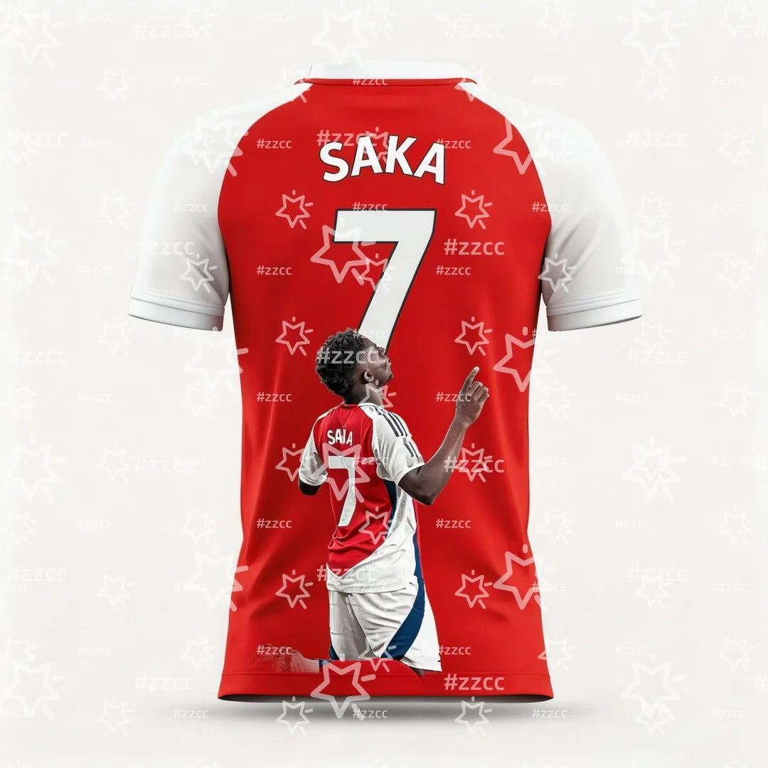 2026 Bukayo Saka England Team Football Jersey Match & Training Kit Summer Sports Men's T-Shirt Kid's Clothing Tee Y2k Woman