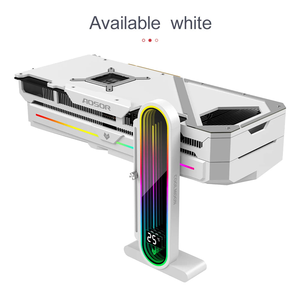 Graphics Card GPU Brace 5V 3Pin ARGB Adjustable Video Card Bracket Stand GPU Support Bracket GPU Water Cooling Kit Support Stand