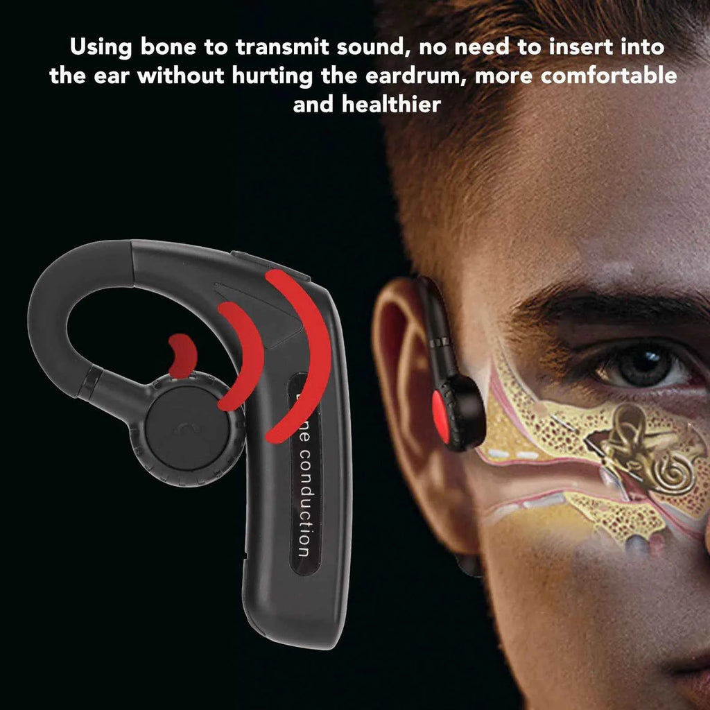 Bone Conduction Earbuds Stereo  5.0 Multifunctional Hands  Wireless Earpiece for Deaf  Earpiece