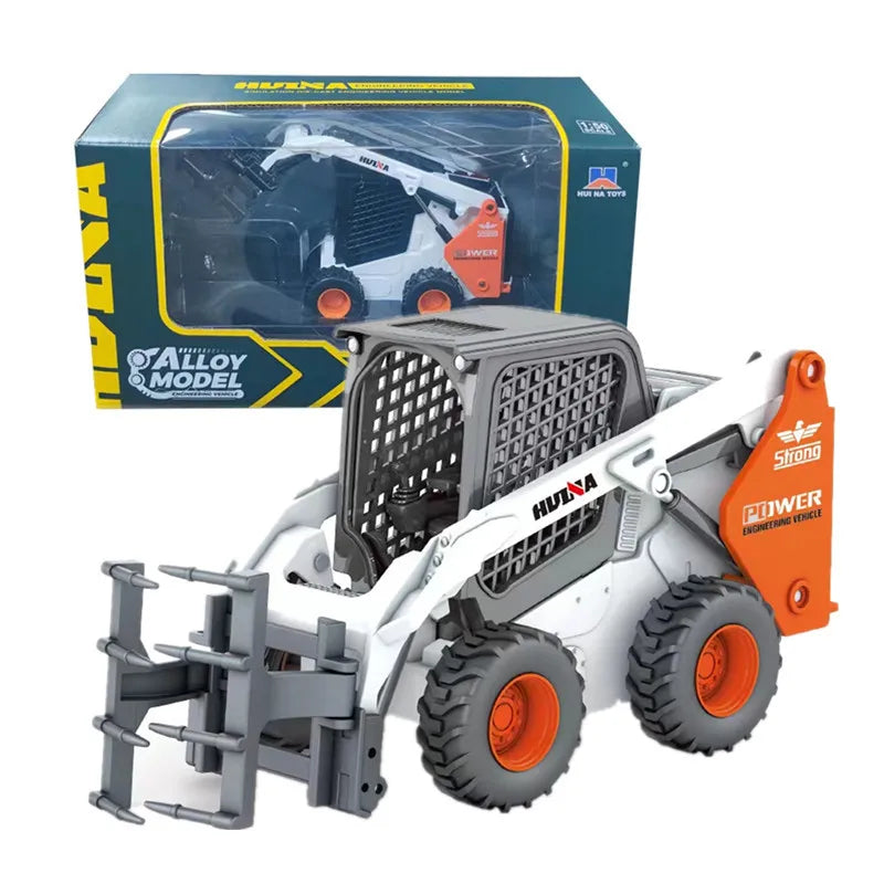 HUINA 1:50 Diecast Loader Bulldozer Static Truck Excavator Alloy Model Construction Vehicle Toys for Boys Gifts Car Collection