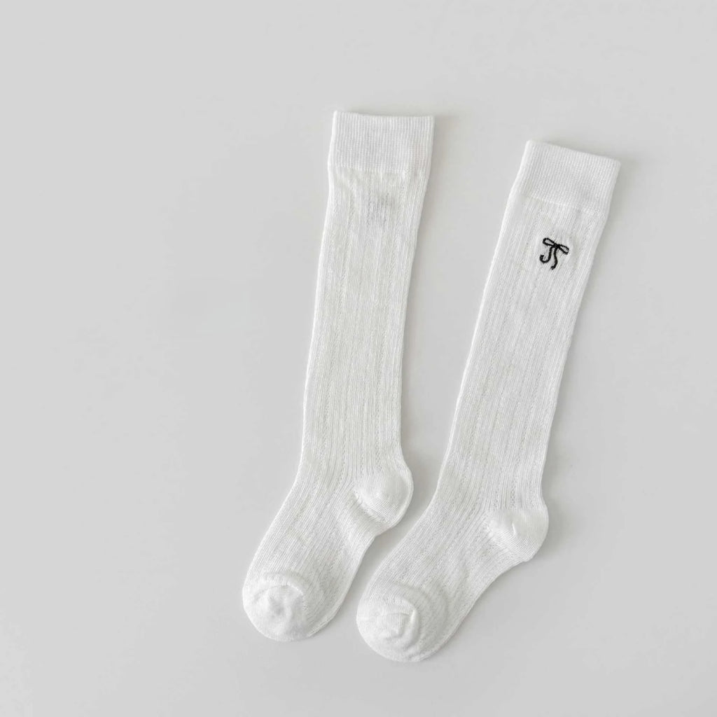 Summer Baby Hollow Out Socks Cute Bow Mesh Cotton Princess Knee High Socks Breathable Thin Non-slip Children Socks 2-12Years