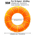 1PC Inflatable Thickened Orange-Shaped Pool Float, Summer Adult Orange Swim Ring for Beach and Pool Parties