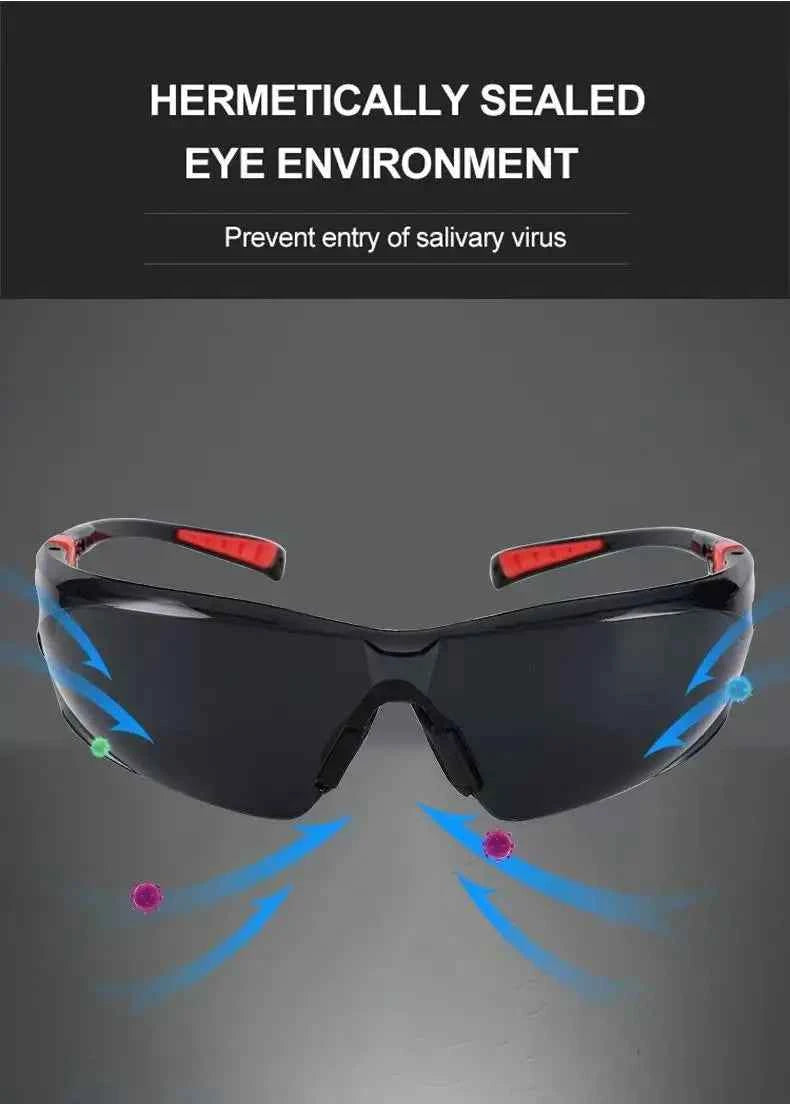 48-73-2000 transparent protective glasses, impact-resistant double-coated lenses, wear-resistant hard coated goggles