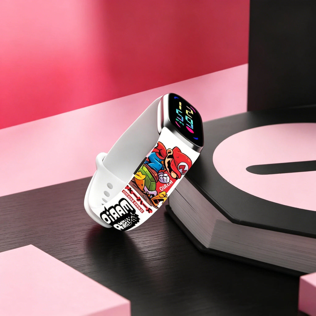 Kids LED Watch Touch Control Digital Watch Silicone Strap Waterproof Sport Wristwatch for Boys Girls Children Birthday Gift