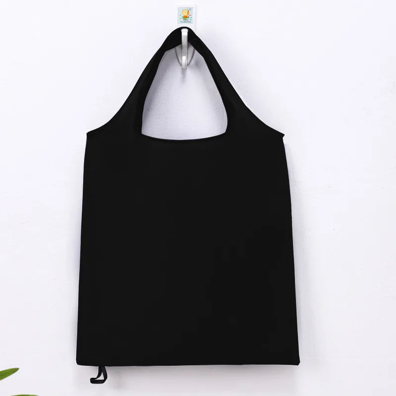 Foldable Shopping Bag Reusable Travel Grocery Bag Eco-Friendly One Shoulder Handbag For Travel Cartoon Cactus Printing Tote Bag