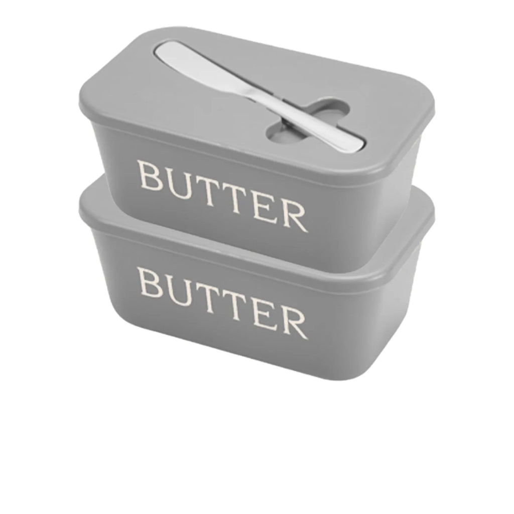 Butter Container Box with Knife Simple Restaurant Sealed Storage Box Cheese Box with Knife Butter Slicer Butter Dish Tableware