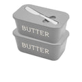 Butter Container Box with Knife Simple Restaurant Sealed Storage Box Cheese Box with Knife Butter Slicer Butter Dish Tableware