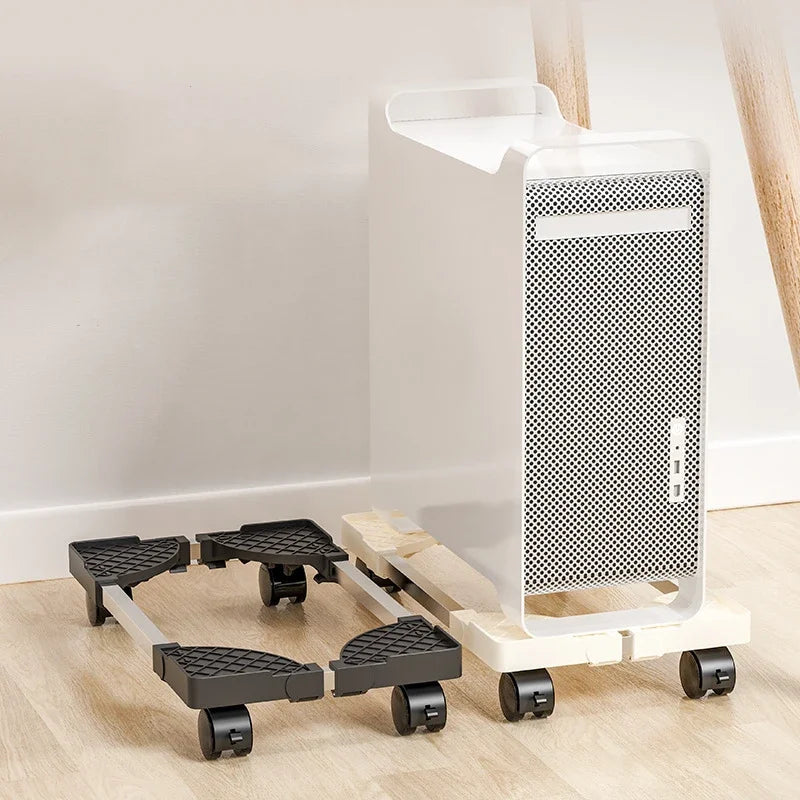 Computer Tower Stand, Adjustable Mobile CPU Stand,  Pc Floor Riser Stand，CPU Holder PC Tower Stand with Rolling Caster Wheels