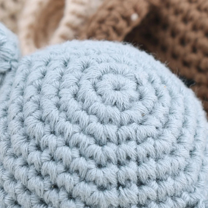 Crochet Animal Baby Pacifier Clip Accessories Handmade Knitted Bunny Teether Beads Newborn Nipple Clip Dummy Soother Holder Toy