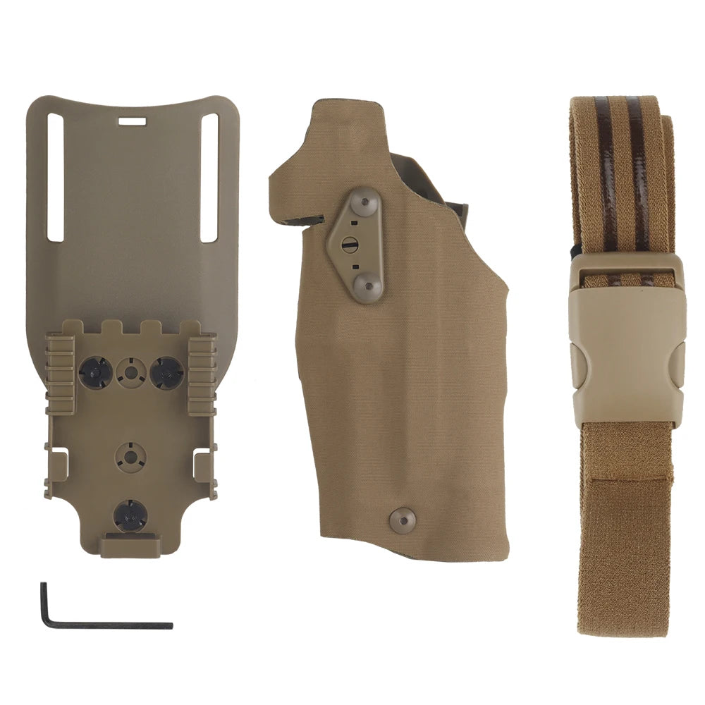 Tactical Gun Holster Glock17 Gen4 with X300 X300U Flashlight Quick Release Drop Leg Holsters Right Left Hand Pistol Gun Carry