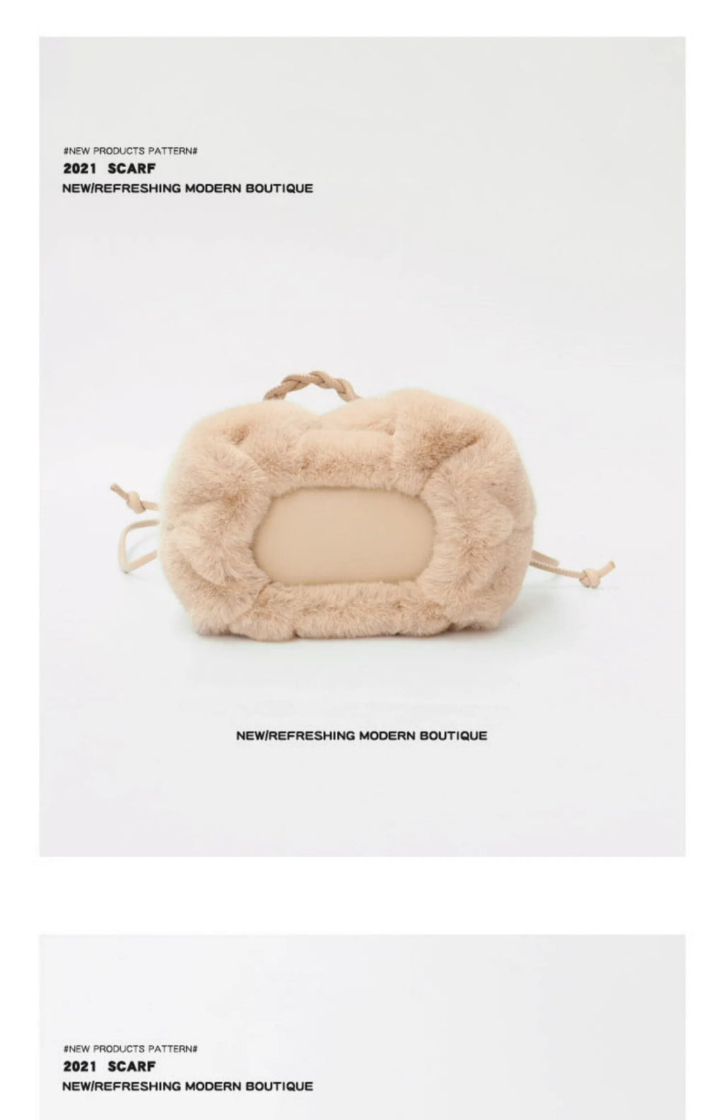 Autumn and winter versatile simple solid color portable hair bag women's autumn and winter new pleated cloud bag high-end plush
