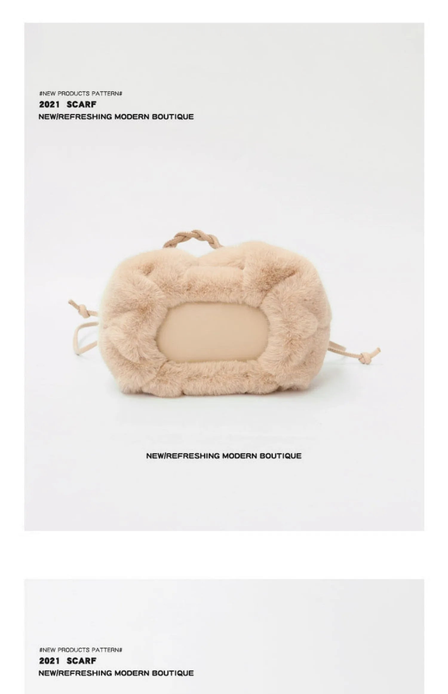 Autumn and winter versatile simple solid color portable hair bag women's autumn and winter new pleated cloud bag high-end plush
