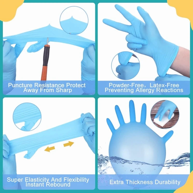 Kids Disposable Nitrile Gloves for 6-15 Years Students 4Mil Latex Powder Free Cleaning Gloves for Kids Crafting Cooking Painting