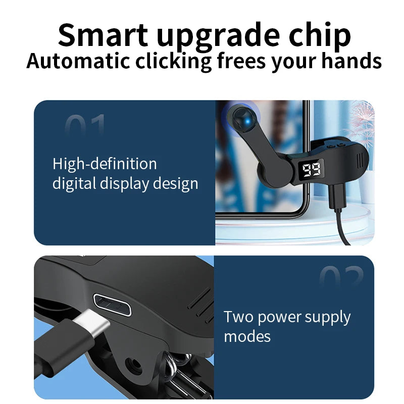 Mobile Phone Screen Auto Clicker Digital Auto Screen Clicker Automatic Phone Screen Tapper USB Auto Clicker for Smart Phone
