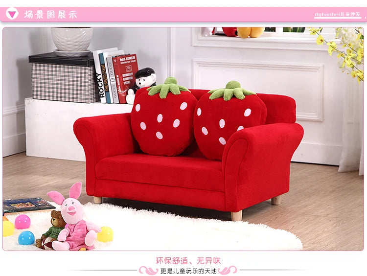 Children's Sofa Cute Cartoon Fabric Strawberry Sofa Modern Tatami Combination Baby Sofa