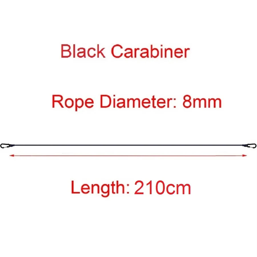 150CM-210CM Heavy Duty Bungee Cord Elastic Tie Strap String Carabiner Hooks Cycling Luggage Packing Ropes Camping  Accessories