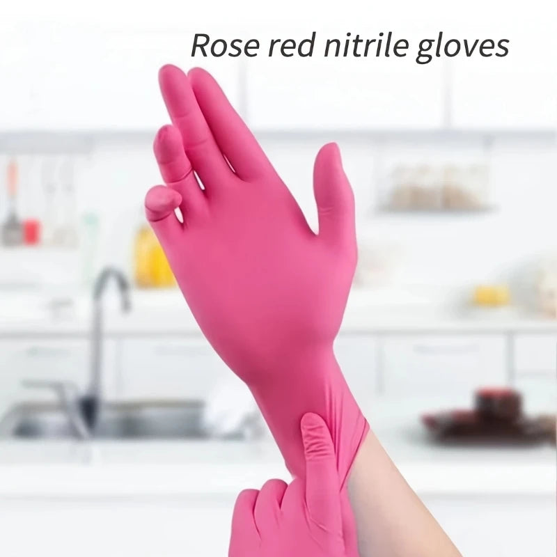Fuchsia Nitrile Disposable Gloves – Powder & Latex Free